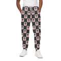 Caduceus Pattern Print Cotton Sweatpants