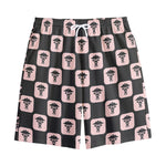Caduceus Pattern Print Cotton Shorts