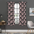 Caduceus Pattern Print Grommet Curtain Panels