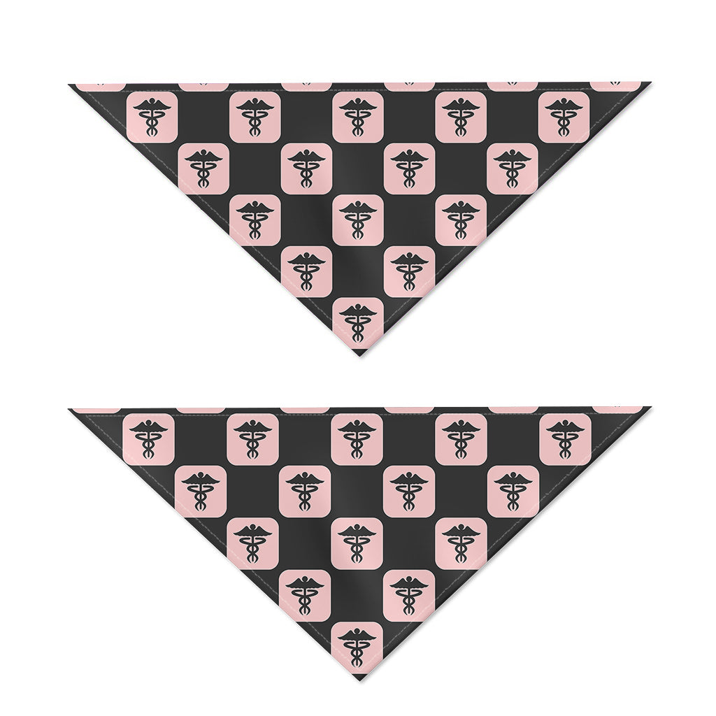 Caduceus Pattern Print Dog Bandana