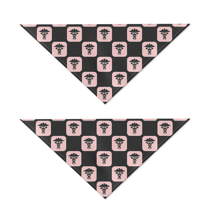 Caduceus Pattern Print Dog Bandana