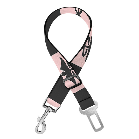 Caduceus Pattern Print Dog Seat Belt