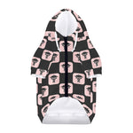 Caduceus Pattern Print Dog Zip Up Hoodie