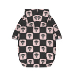 Caduceus Pattern Print Dog Zip Up Hoodie