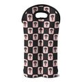 Caduceus Pattern Print Double Neoprene Wine Tote