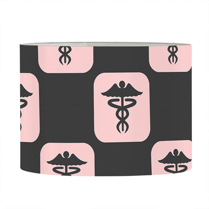 Caduceus Pattern Print Drum Lamp Shade