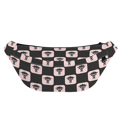 Caduceus Pattern Print Fanny Pack