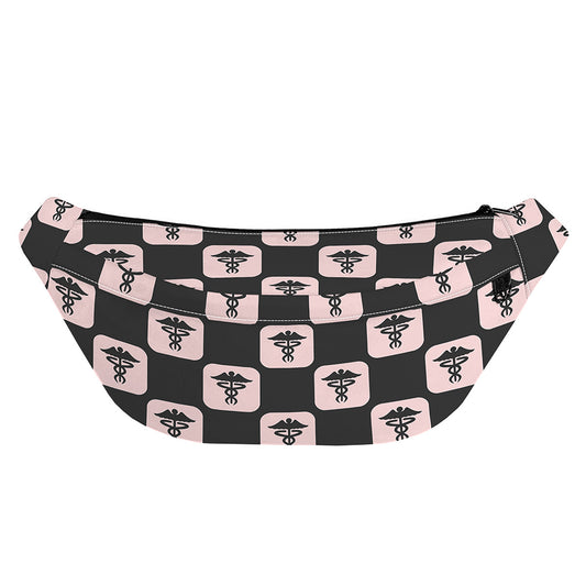 Caduceus Pattern Print Fanny Pack