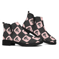 Caduceus Pattern Print Flat Ankle Boots