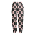 Caduceus Pattern Print Fleece Lined Knit Pants