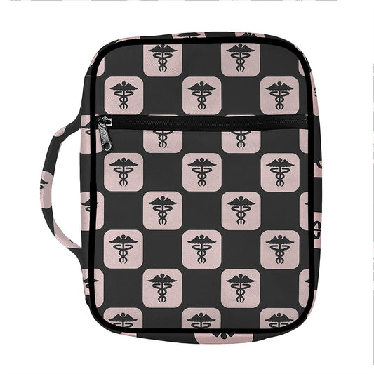 Caduceus Pattern Print Front Pocket Bible Bag