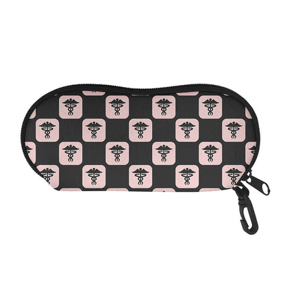 Caduceus Pattern Print Glasses Case