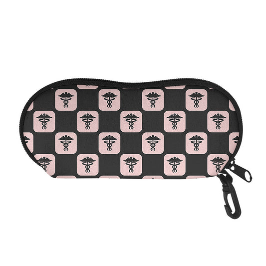 Caduceus Pattern Print Glasses Case