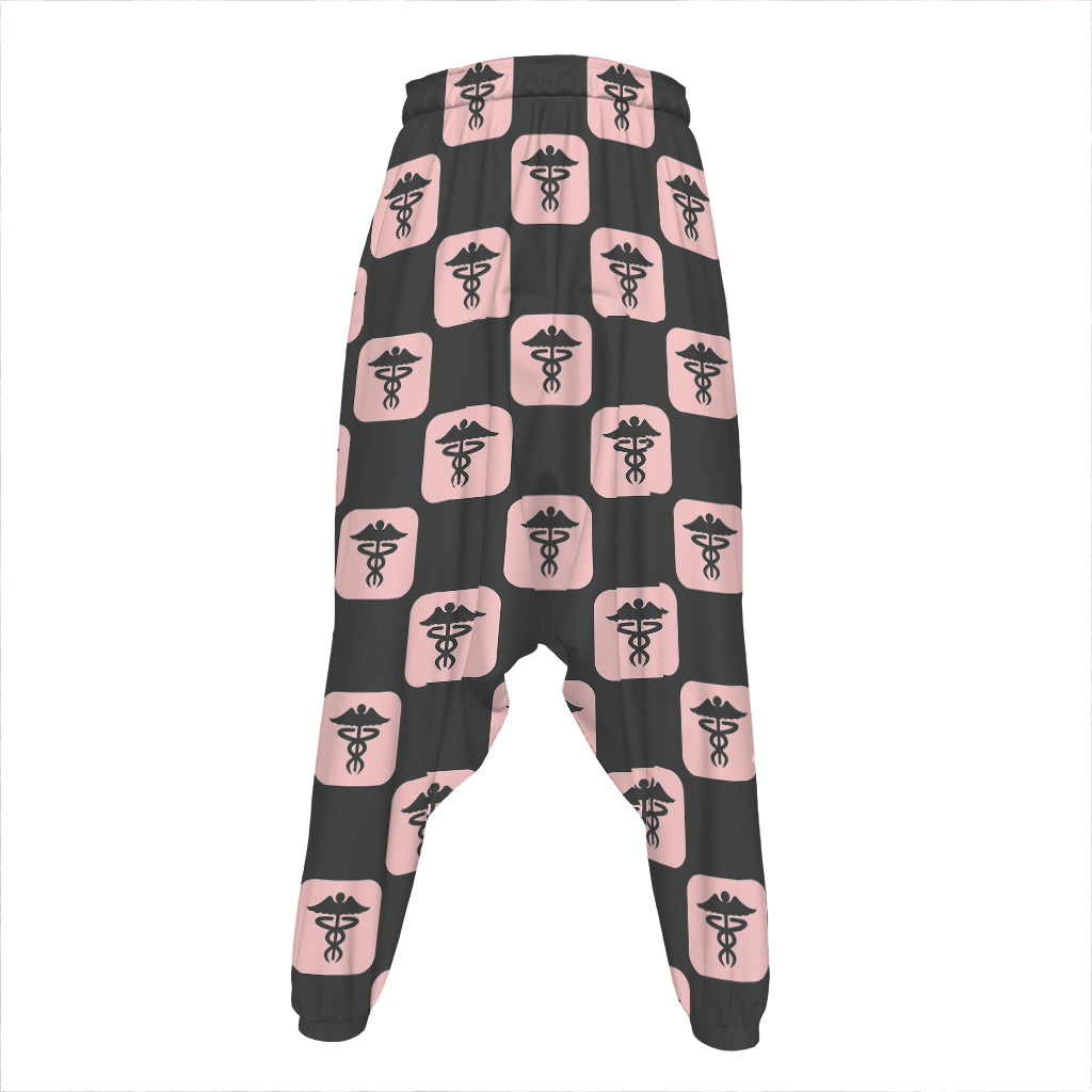 Caduceus Pattern Print Hammer Pants