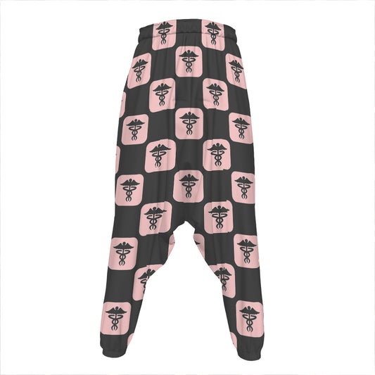 Caduceus Pattern Print Hammer Pants
