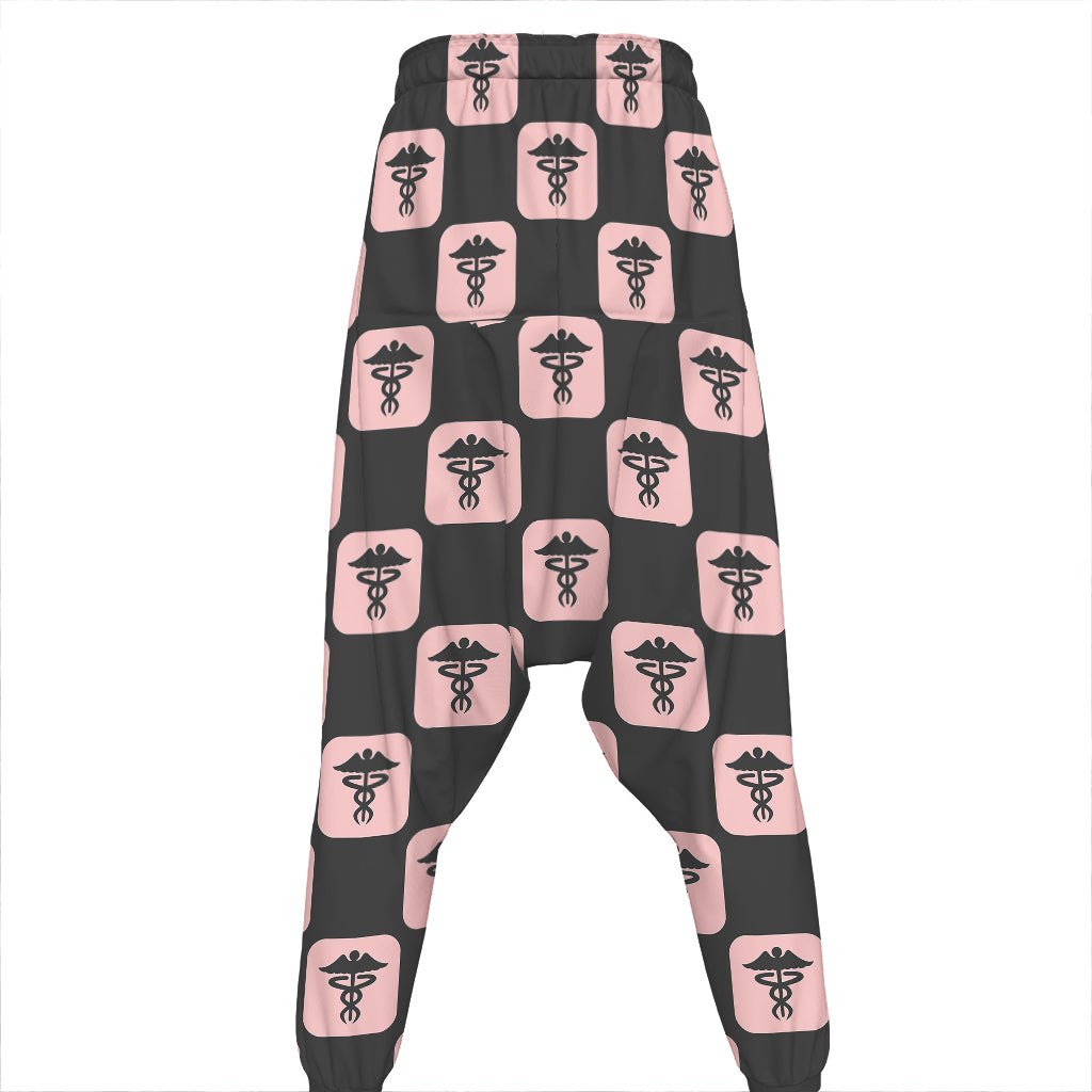 Caduceus Pattern Print Hammer Pants