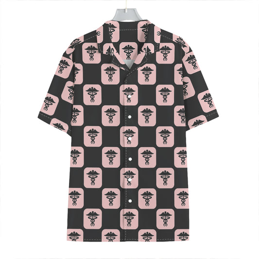 Caduceus Pattern Print Hawaiian Shirt