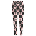 Caduceus Pattern Print High-Waisted Pocket Leggings