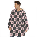Caduceus Pattern Print Hoodie Blanket