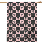 Caduceus Pattern Print House Flag