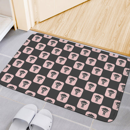 Caduceus Pattern Print Indoor Door Mat