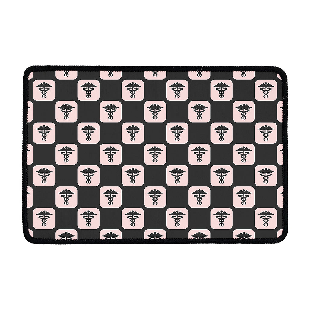 Caduceus Pattern Print Kitchen Mat