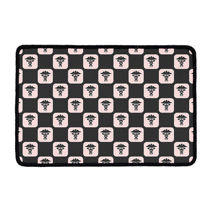 Caduceus Pattern Print Kitchen Mat