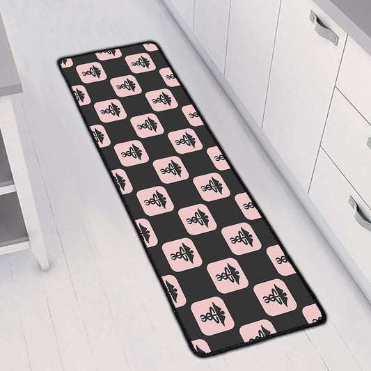 Caduceus Pattern Print Long Kitchen Mat