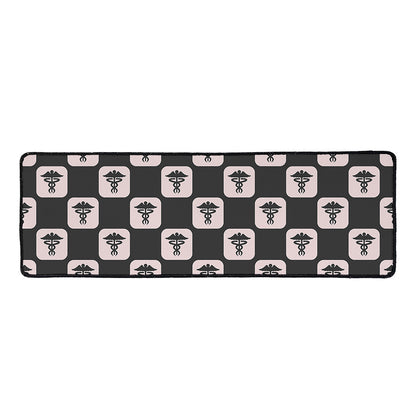 Caduceus Pattern Print Long Kitchen Mat