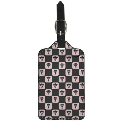 Caduceus Pattern Print Luggage Tag