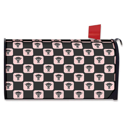 Caduceus Pattern Print Mailbox Cover