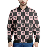 Caduceus Pattern Print Men's Bomber Jacket