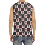 Caduceus Pattern Print Men's Fitness Tank Top