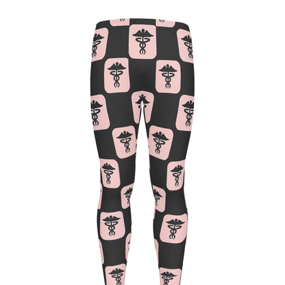 Caduceus Pattern Print Men's leggings