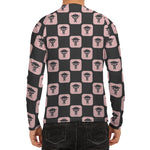 Caduceus Pattern Print Men's Long Sleeve Rash Guard