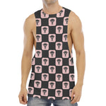 Caduceus Pattern Print Men's Muscle Tank Top