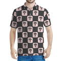 Caduceus Pattern Print Men's Polo Shirt