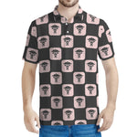 Caduceus Pattern Print Men's Polo Shirt