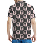 Caduceus Pattern Print Men's Polo Shirt