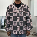 Caduceus Pattern Print Men's Shirt Jacket