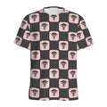 Caduceus Pattern Print Men's Athletic T-Shirt