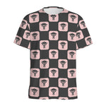 Caduceus Pattern Print Men's Sports T-Shirt