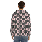 Caduceus Pattern Print Men's Velvet Pullover Hoodie