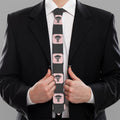 Caduceus Pattern Print Necktie
