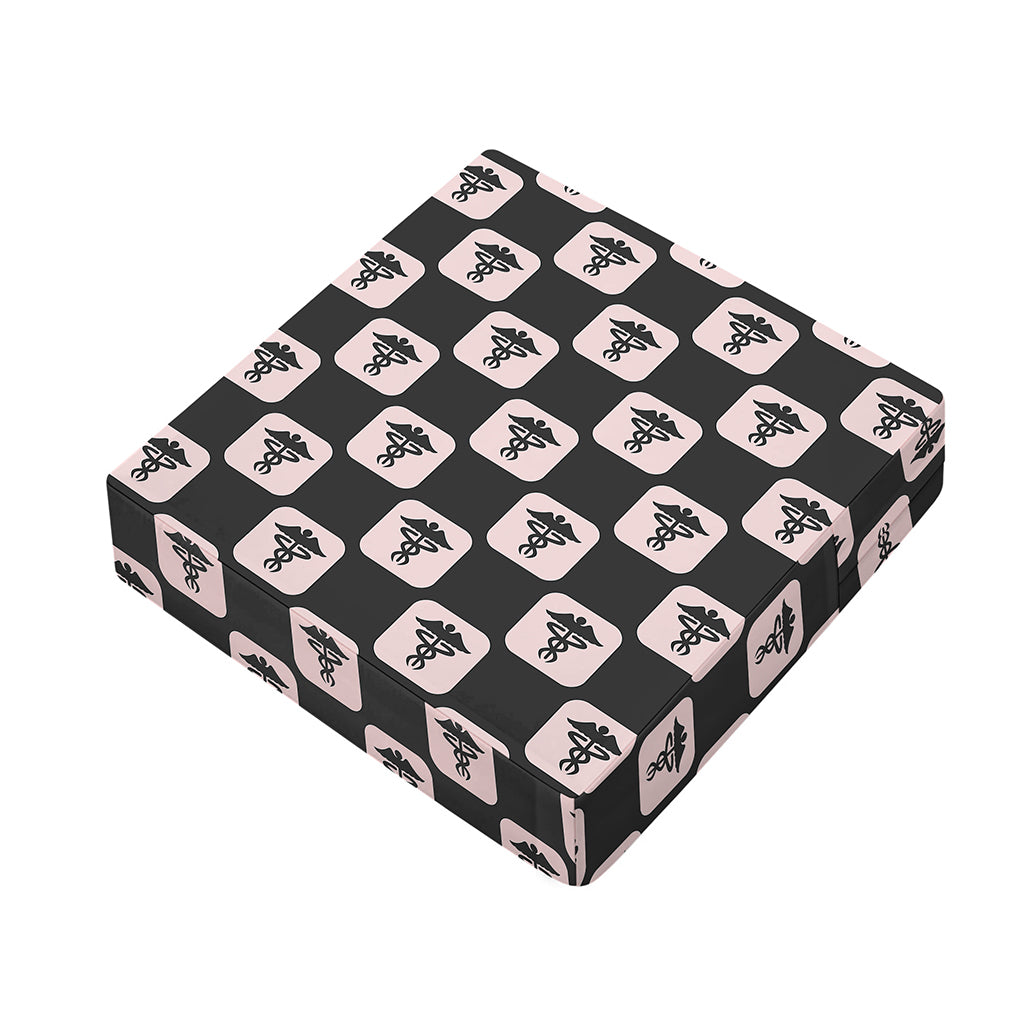 Caduceus Pattern Print Outdoor Seat Cushion Cover