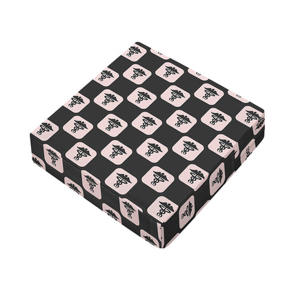 Caduceus Pattern Print Outdoor Seat Cushion Cover