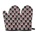 Caduceus Pattern Print Oven Mitts