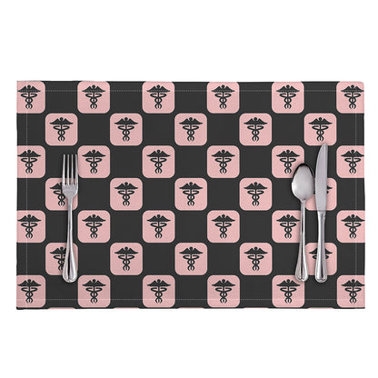 Caduceus Pattern Print Placemat