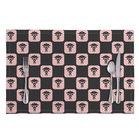 Caduceus Pattern Print Placemat