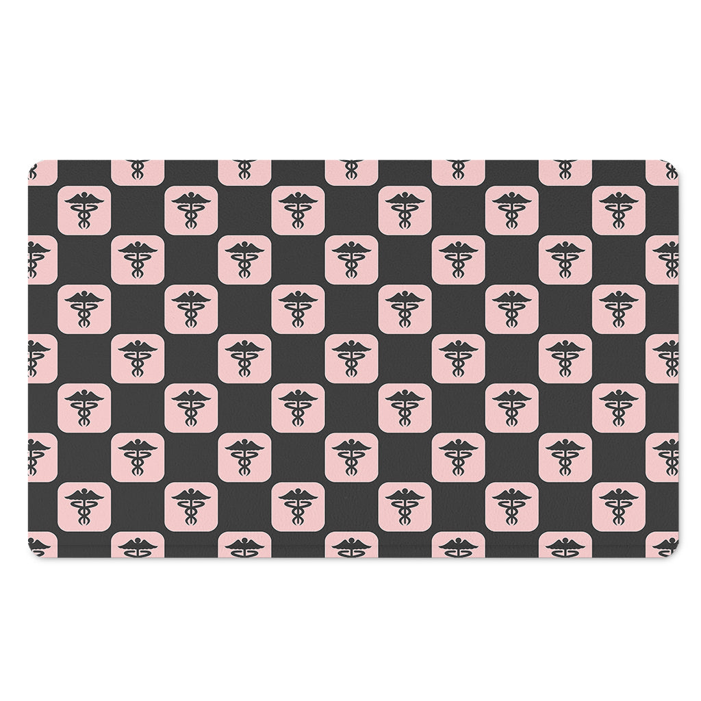 Caduceus Pattern Print Polyester Doormat